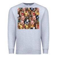 Heather Grey western farm animals seamless pattern Premium Sweatshirt - HRA Design Shop