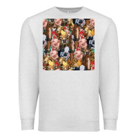 Oatmeal Heather western farm animals seamless pattern Premium Sweatshirt - HRA Design Shop