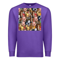 Purple western farm animals seamless pattern Premium Sweatshirt - HRA Design Shop