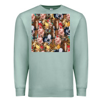 Seafoam western farm animals seamless pattern Premium Sweatshirt - HRA Design Shop