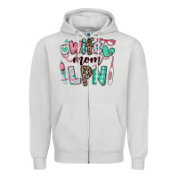 Dove Grey wife mom lpn licensed practical nurse Zipper Hoodie - RanaPortraitStore