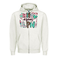 Oatmeal Heather wife mom lpn licensed practical nurse Zipper Hoodie - RanaPortraitStore