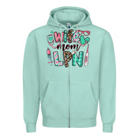 Seafoam wife mom lpn licensed practical nurse Zipper Hoodie - RanaPortraitStore