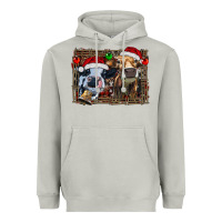 Moon Dust christmas heifers with leopard and cowhide background Heavyweight Hoodie - RanaPortraitStore