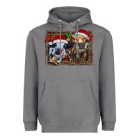 Storm christmas heifers with leopard and cowhide background Heavyweight Hoodie - RanaPortraitStore