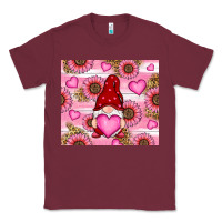 Burgundy valentines day gnomes Classic Tee - RanaPortraitStore