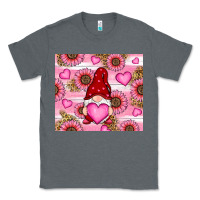 Charcoal Heather valentines day gnomes Classic Tee - RanaPortraitStore