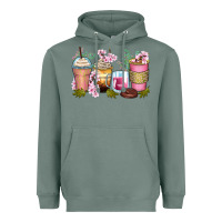 Sage flowers coffee cups Heavyweight Hoodie - Zillion Design Studio