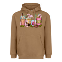 Toasted Coconut flowers coffee cups Heavyweight Hoodie - Zillion Design Studio
