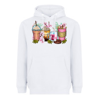 White flowers coffee cups Heavyweight Hoodie - Zillion Design Studio
