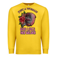 Just A Woman Who Loves Her Welder Premium Sweatshirt | Teevron