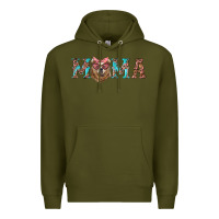 Army Green mama with bear Premium Hoodie - Artiststas
