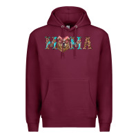 Burgundy mama with bear Premium Hoodie - Artiststas