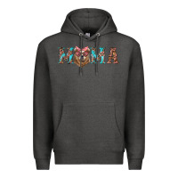 Charcoal Heather mama with bear Premium Hoodie - Artiststas
