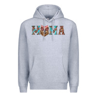 Heather Grey mama with bear Premium Hoodie - Artiststas