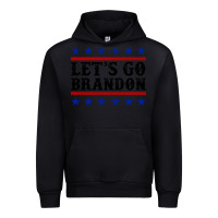 Black Let's Go Brandon American Flag Urban Hoodie - Jasminsmagicworld