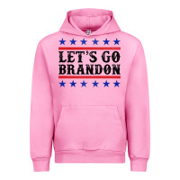 Fuchsia Pink Let's Go Brandon American Flag Urban Hoodie - Jasminsmagicworld