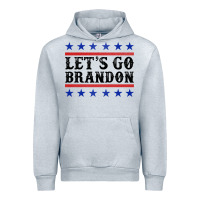 Heather Grey Let's Go Brandon American Flag Urban Hoodie - Jasminsmagicworld