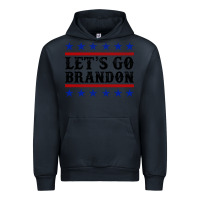 Navy Let's Go Brandon American Flag Urban Hoodie - Jasminsmagicworld