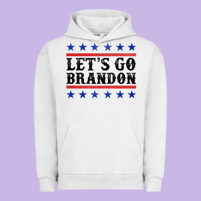 Let's Go Brandon American Flag Urban Hoodie Designed By Jasminsmagicworld