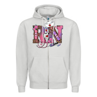 Dove Grey valentines day rn registered nurse Zipper Hoodie - RanaPortraitStore