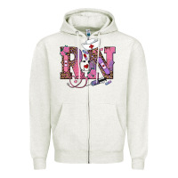 Oatmeal Heather valentines day rn registered nurse Zipper Hoodie - RanaPortraitStore