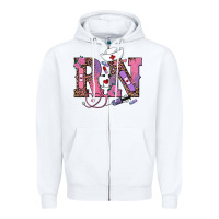 White valentines day rn registered nurse Zipper Hoodie - RanaPortraitStore