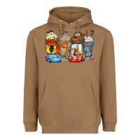 Toasted Coconut cartoon characters coffee cups Heavyweight Hoodie - Zillion Design Studio