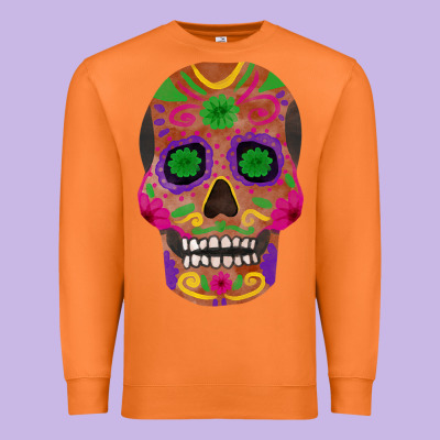 Sugar Skull Premium Sweatshirt Designed By Fadigitalartstudio