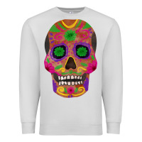 Dove Grey sugar skull Premium Sweatshirt - FaDigitalArtStudio