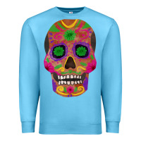 Ocean Blue sugar skull Premium Sweatshirt - FaDigitalArtStudio