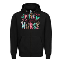 Black wife mom nurse Zipper Hoodie - RanaPortraitStore