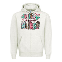 Oatmeal Heather wife mom nurse Zipper Hoodie - RanaPortraitStore