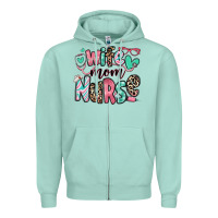 Seafoam wife mom nurse Zipper Hoodie - RanaPortraitStore