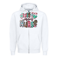 White wife mom nurse Zipper Hoodie - RanaPortraitStore