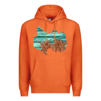 Carrot wood leather patch Premium Hoodie - AdoDesignShop
