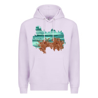 Lilac wood leather patch Premium Hoodie - AdoDesignShop