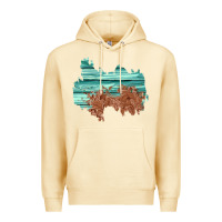 Pina Colada wood leather patch Premium Hoodie - AdoDesignShop