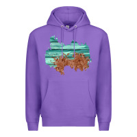 Purple wood leather patch Premium Hoodie - AdoDesignShop