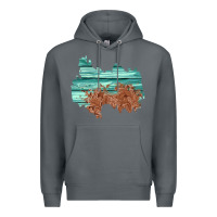 Rock wood leather patch Premium Hoodie - AdoDesignShop