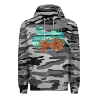 Slate Camo wood leather patch Premium Hoodie - AdoDesignShop