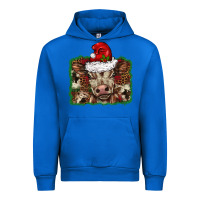 Cobalt Christmas background baby calf Urban Hoodie - BarkalooDesign