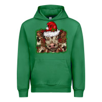 Emerald Christmas background baby calf Urban Hoodie - BarkalooDesign