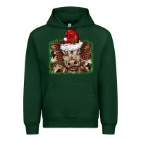 Forest Green Christmas background baby calf Urban Hoodie - BarkalooDesign