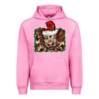 Fuchsia Pink Christmas background baby calf Urban Hoodie - BarkalooDesign