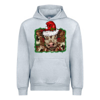 Heather Grey Christmas background baby calf Urban Hoodie - BarkalooDesign