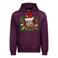 Mauve Wine Christmas background baby calf Urban Hoodie - BarkalooDesign