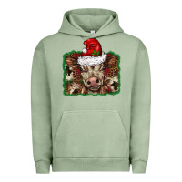 Pigment Oil Green Christmas background baby calf Urban Hoodie - BarkalooDesign