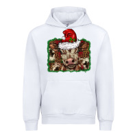 White Christmas background baby calf Urban Hoodie - BarkalooDesign