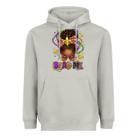 Moon Dust bead me mardi gras afro messy bun Heavyweight Hoodie - texasbilliewilder